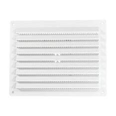 BLA Rectangular Louvre Vent White With Screen, , bcf_hi-res
