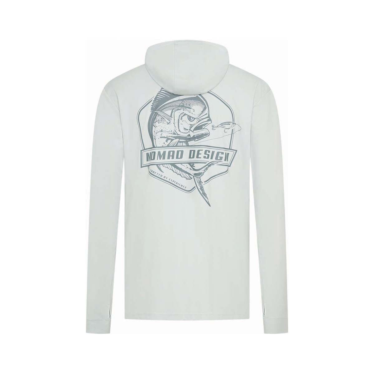 Nomad Men's Mahi Madness Hooded Tech Fishing Shirt Ice S, Ice, bcf_hi-res