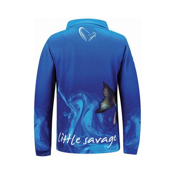 Savage Gear Kids' Little Savage Bream Fishing Shirt, Blue, bcf_hi-res