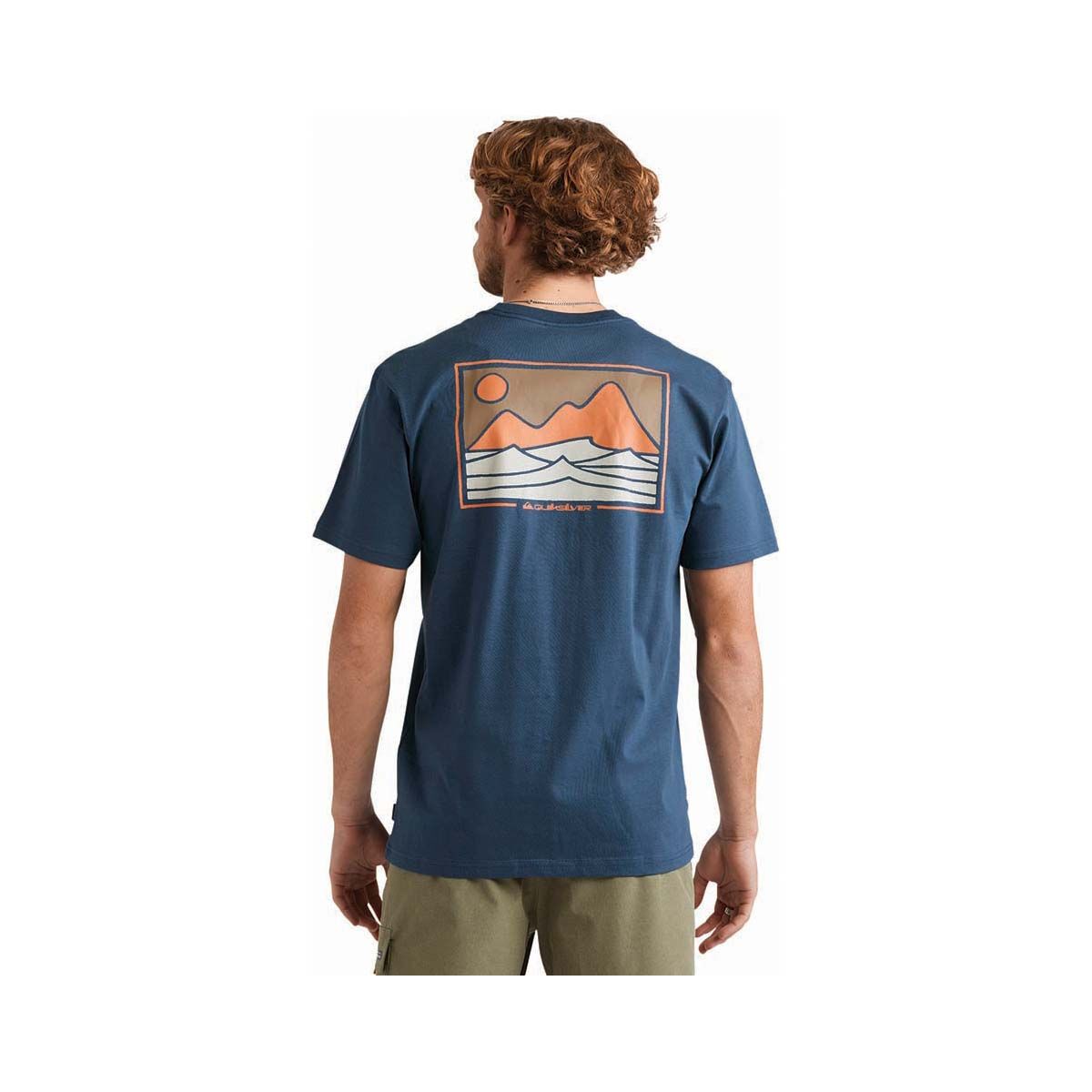 Quiksilver Men's Desert Swells Short Sleeve Tee, Midnight Navy, bcf_hi-res