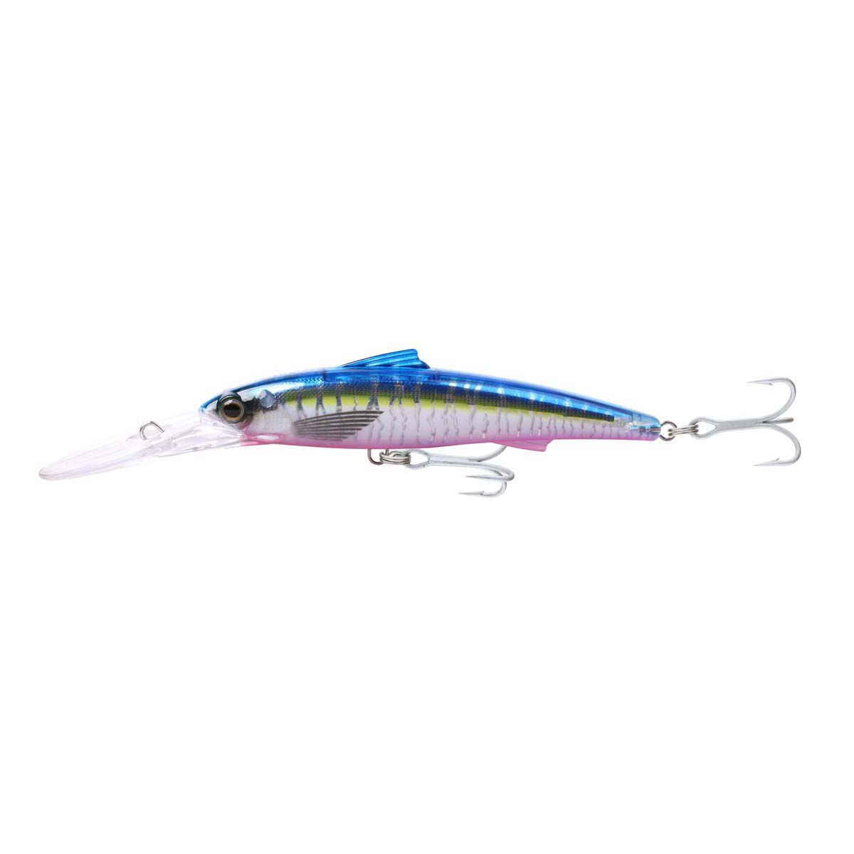 Samaki Pacemaker Double Deep Hard Body Lure 120mm Blue Pink Silver V2, Blue Pink Silver V2, bcf_hi-res