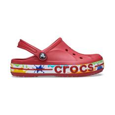Crocs Unisex Baya Band Paint Splash Clogs Pepper Black C10, Pepper Black, bcf_hi-res