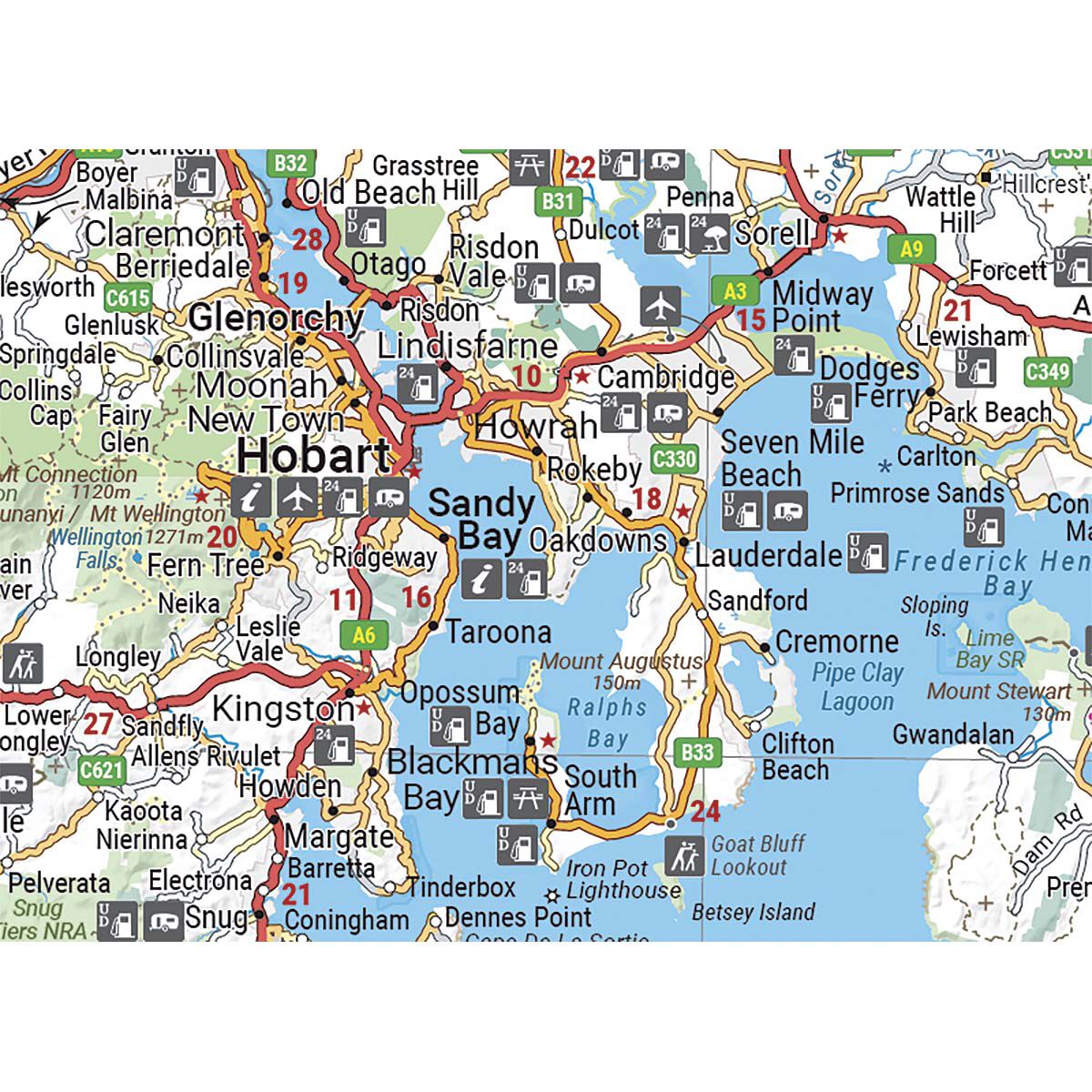 Hema Tasmania Handy Map (11th Edition), , bcf_hi-res