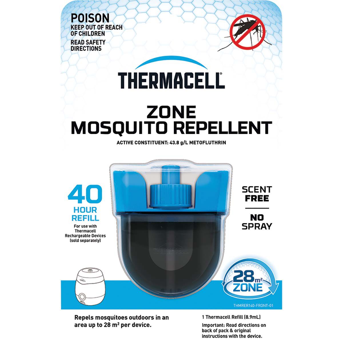 Thermacell 40 Hour 8.9ml Rechargeable Refill, , bcf_hi-res