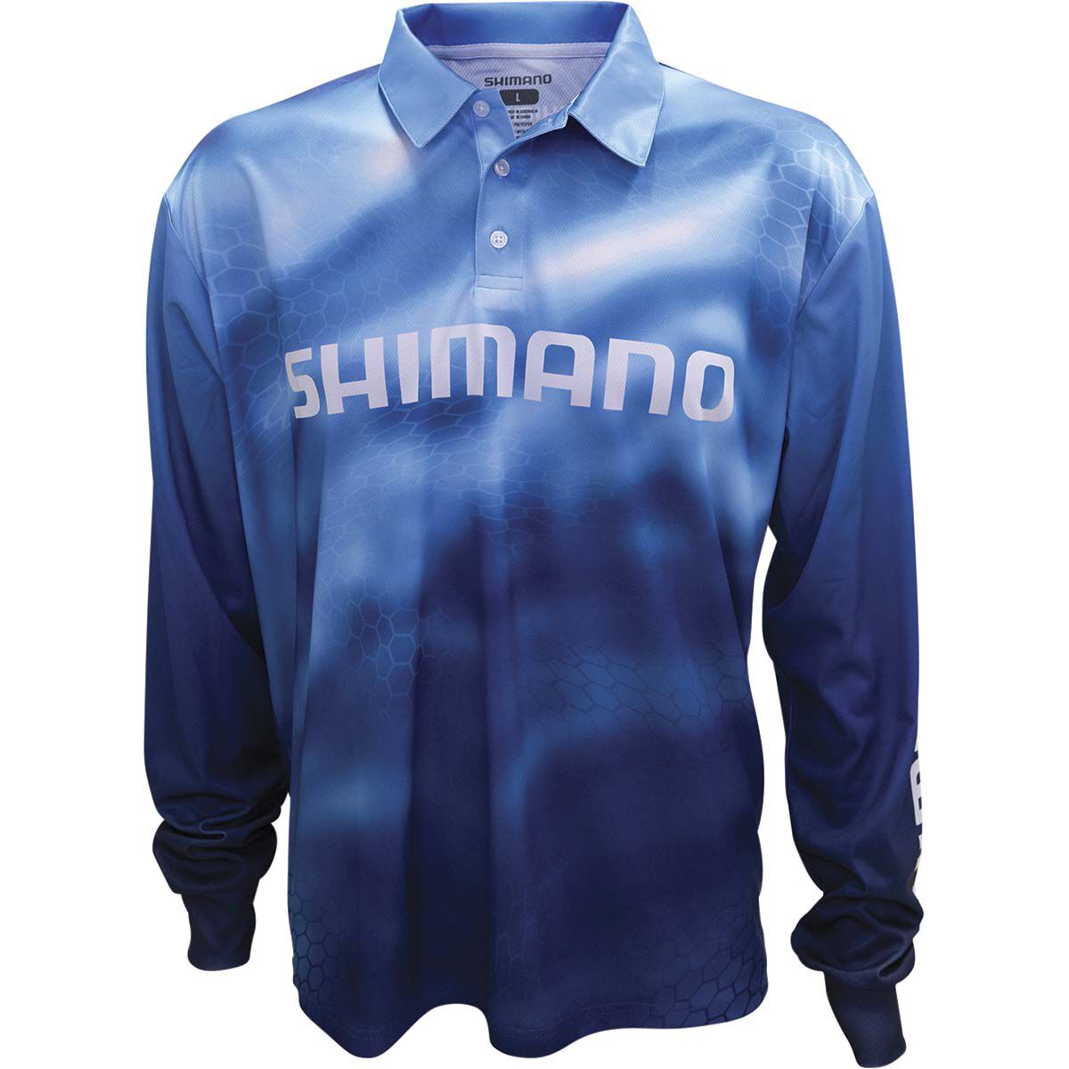 Shimano Men&rsquo;s Fishing Shirt, Navy Tech Camo, bcf_hi-res