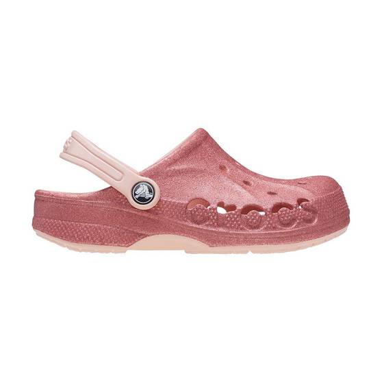 Crocs Kids' Baya Glitter Clogs Pink Rose J1 BCF