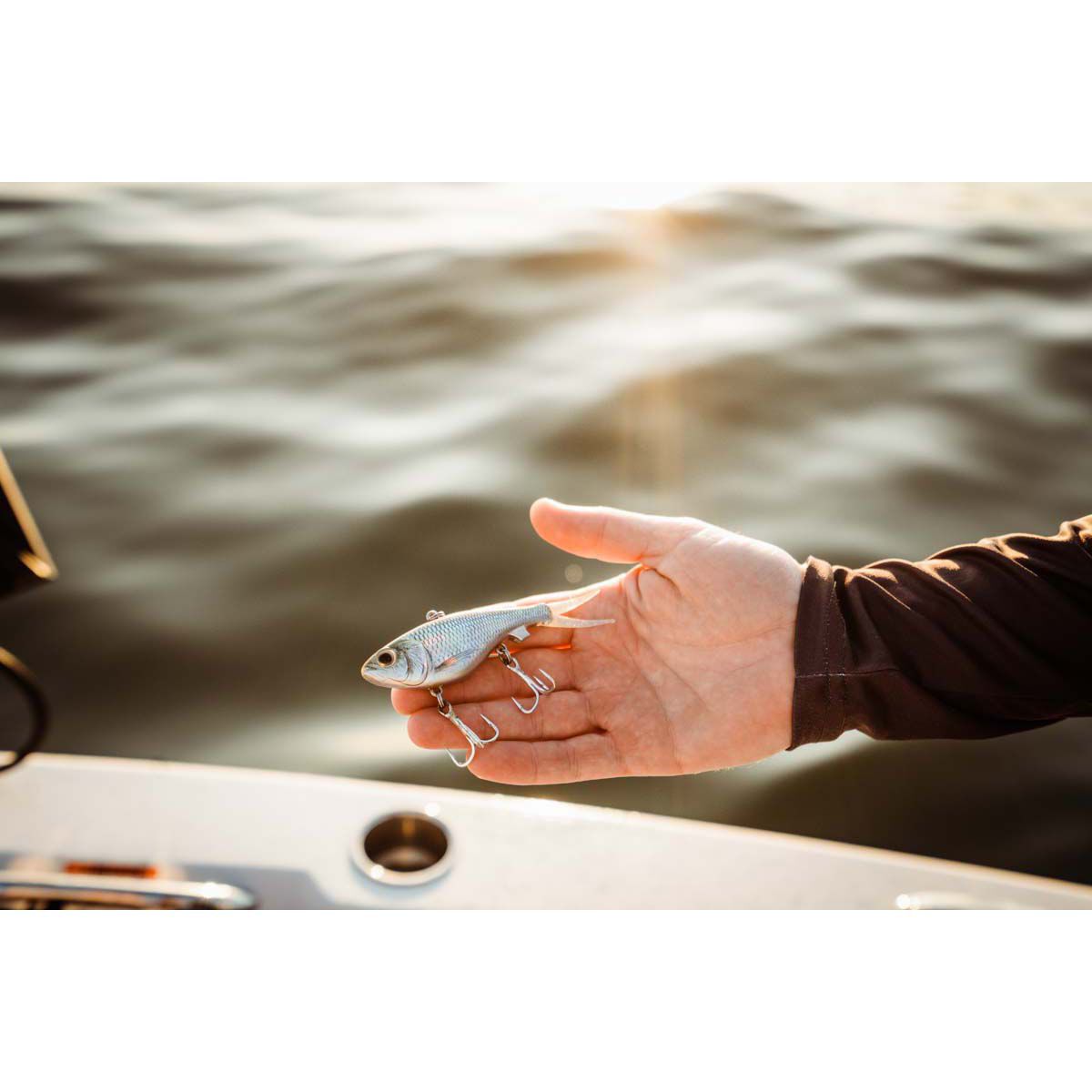 Samaki Hardlicious Vibe Lure 95mm Pearl Prawn, Pearl Prawn, bcf_hi-res