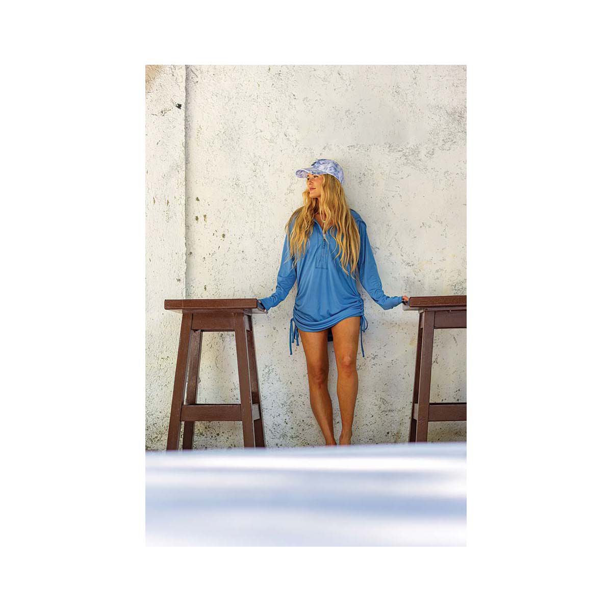 Huk Women&rsquo;s Pursuit Cover Up Solid Dress, Quiet Harbour, bcf_hi-res