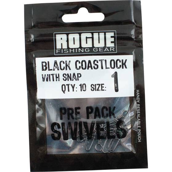 Rogue Black Coastlock Snap 10 Pack, , bcf_hi-res