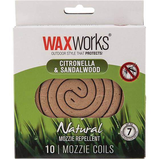 Waxworks Citronella and Sandlewood Coils 10 Pack, , bcf_hi-res