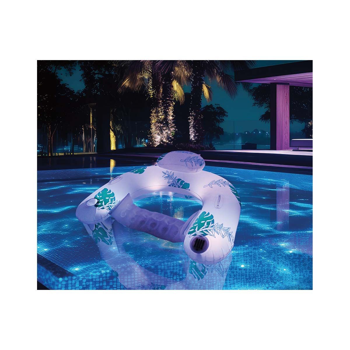 Tahwalhi Solar Light Up U-Seat Pool Inflatable, , bcf_hi-res