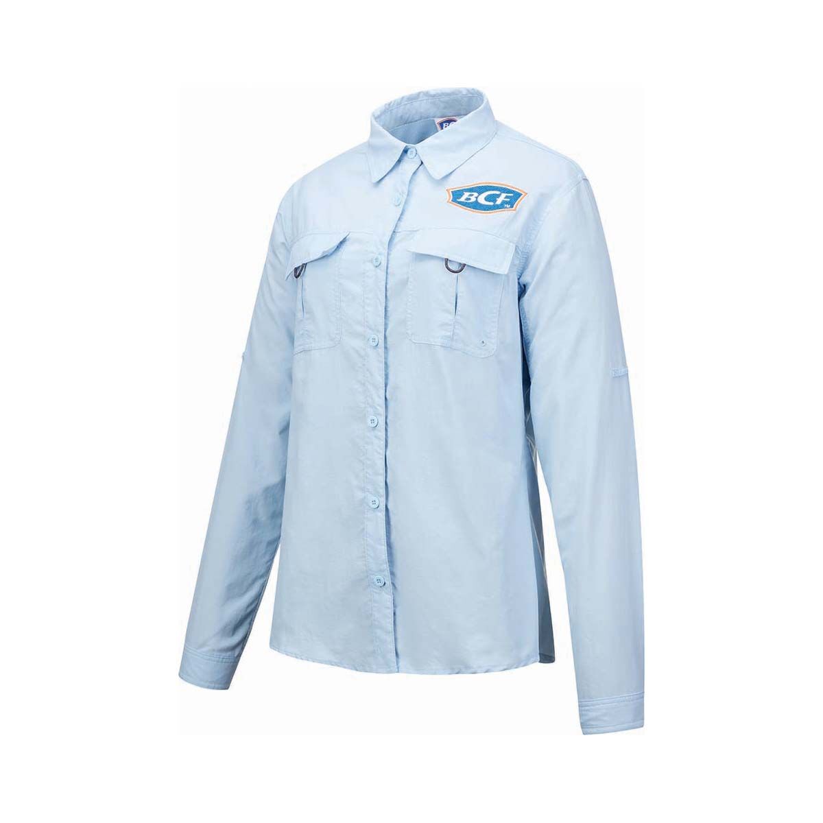 BCF Women&rsquo;s Long Sleeve Fishing Shirt, Blue, bcf_hi-res