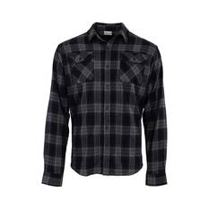 OUTRAK Men's Flannel Shirt, Black / Grey, bcf_hi-res