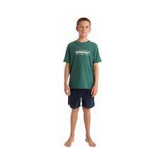 Quiksilver Youth Retro Box Short Sleeve Tee, Trecking Green, bcf_hi-res