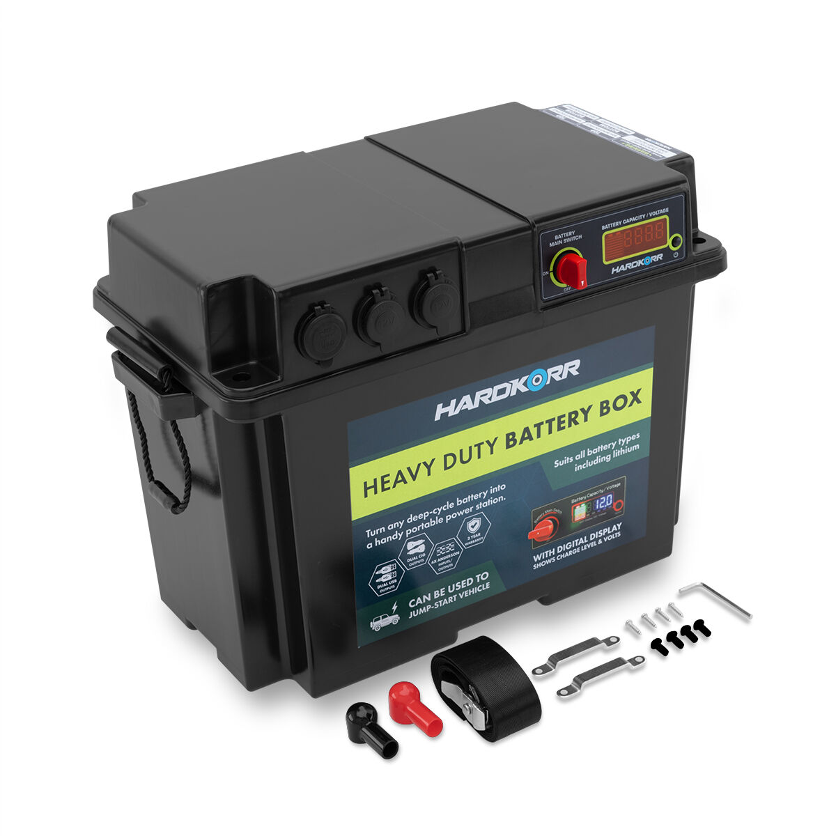 Hardkorr Heavy Duty Battery Box, , bcf_hi-res