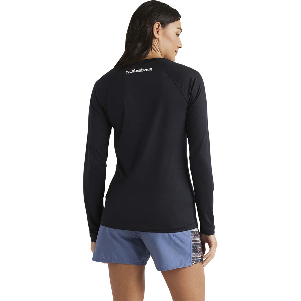 Quiksilver Women's Long Sleeve Rashie, Black, bcf_hi-res