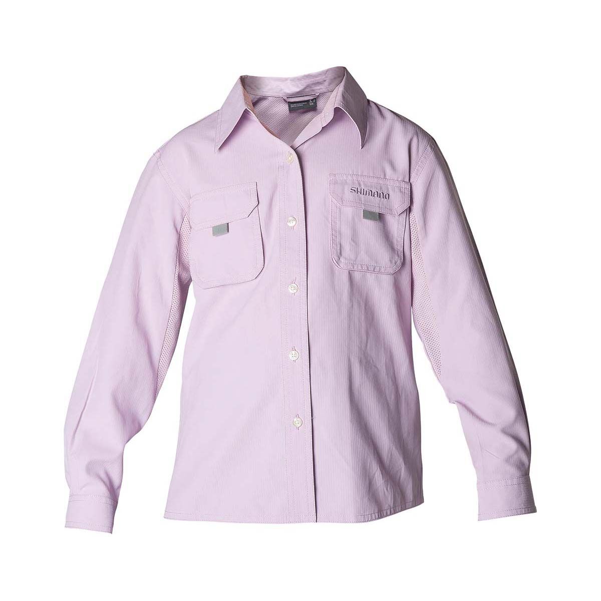 Shimano Kids' Vented Fishing Shirt, Lilac, bcf_hi-res
