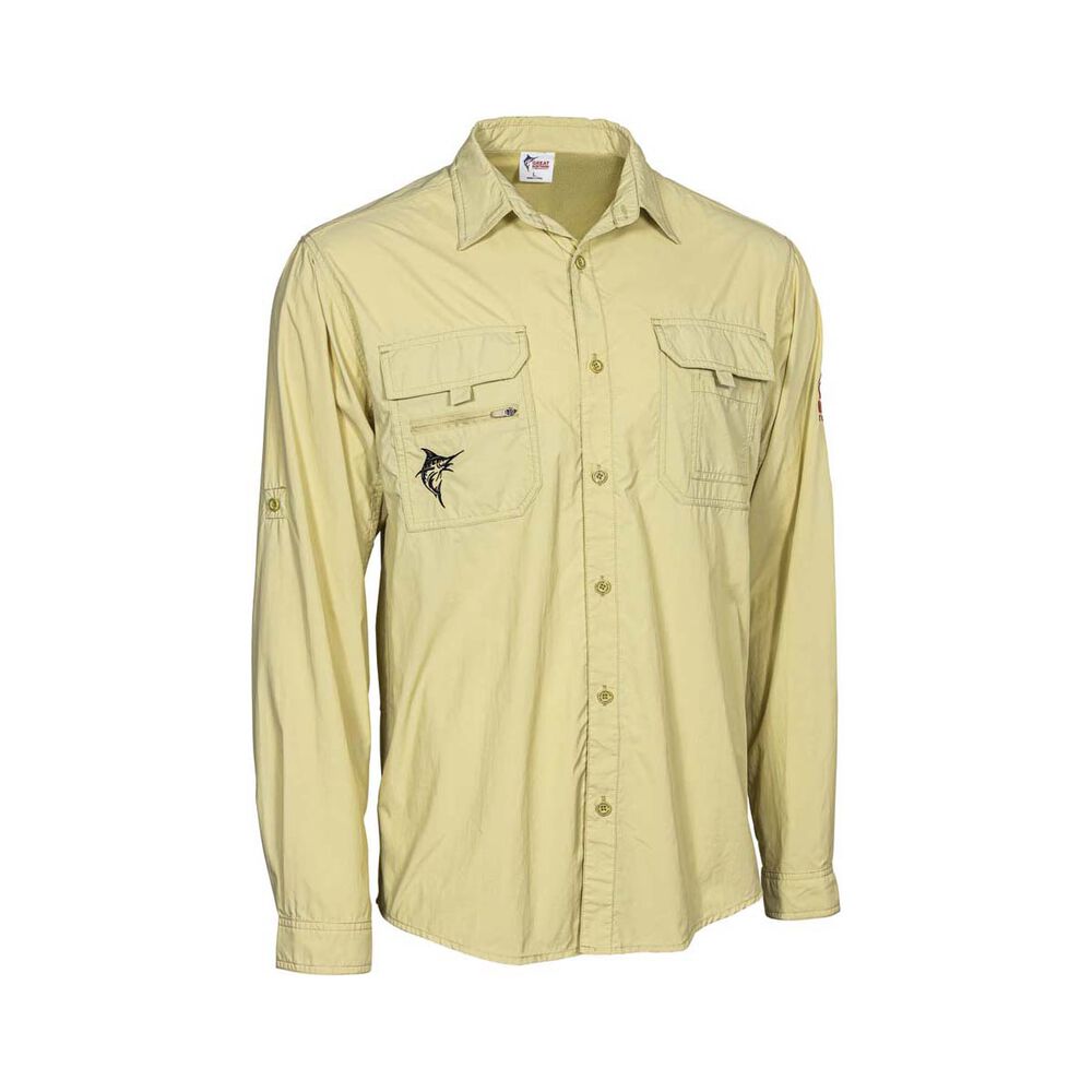 Yellow Marlin Fishing Button Shirt
