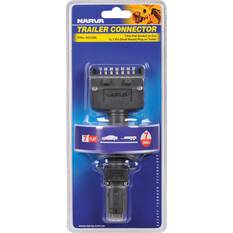 Narva 7 Pin Flat Socket To 7 Pin Small Round Trailer Plug, , bcf_hi-res