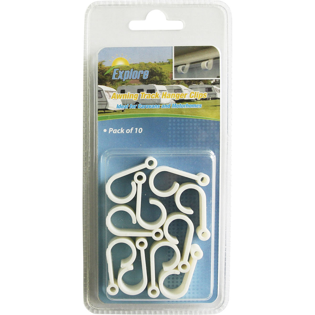 Caravan Awning Track - S-Hook, 6 Piece, , bcf_hi-res