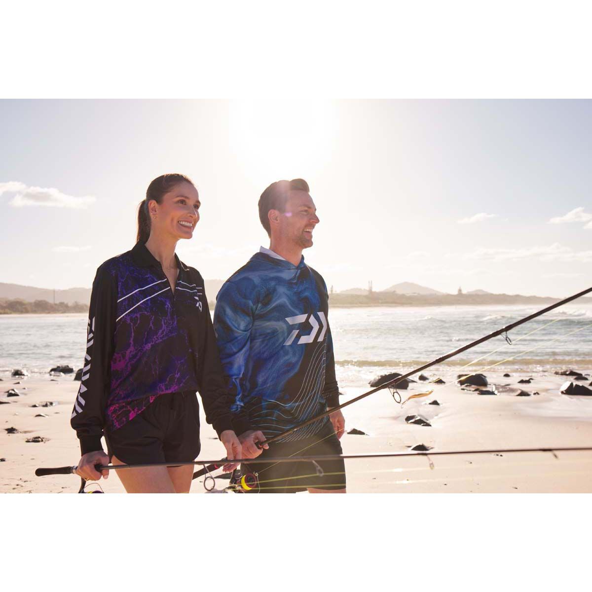 Daiwa Men's Hooded Fishing Shirt, Navy, bcf_hi-res