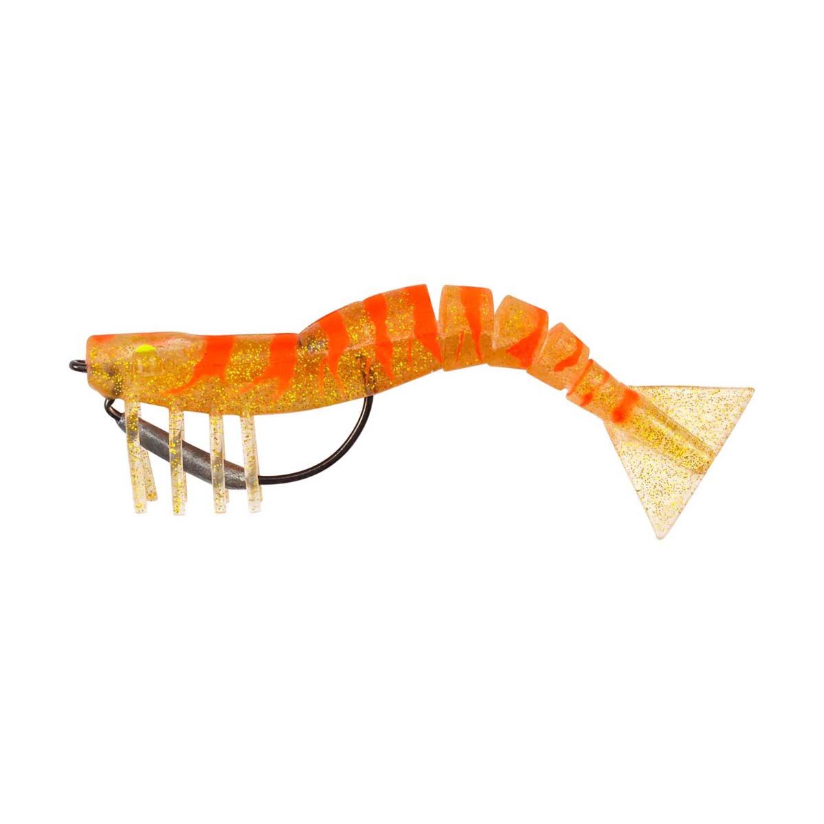 Samaki Live Shrimp Soft Plastic Lure 89mm Golden Carrot, Golden Carrot, bcf_hi-res