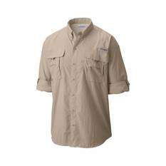Columbia Men's Bahama II Long Sleeve Fishing Shirt, Fossil, bcf_hi-res