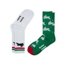 Foot-ies South Sydney Rabbitohs Sneaker Socks 2 Pack, , bcf_hi-res