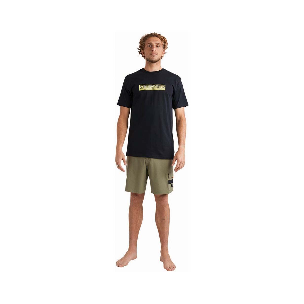 Quiksilver Men's Camouflage Short Sleeve Tee, Black, bcf_hi-res