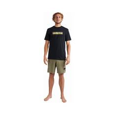 Quiksilver Men's Camouflage Short Sleeve Tee, Black, bcf_hi-res