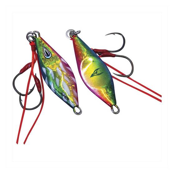 Ocean's Legacy Roven Rigged Jig Lure 6g Aqua Rainbow, Aqua Rainbow, bcf_hi-res