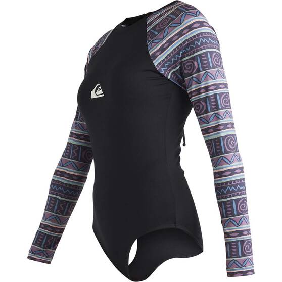 Quiksilver Long Sleeve Onesie for Women, Black, bcf_hi-res