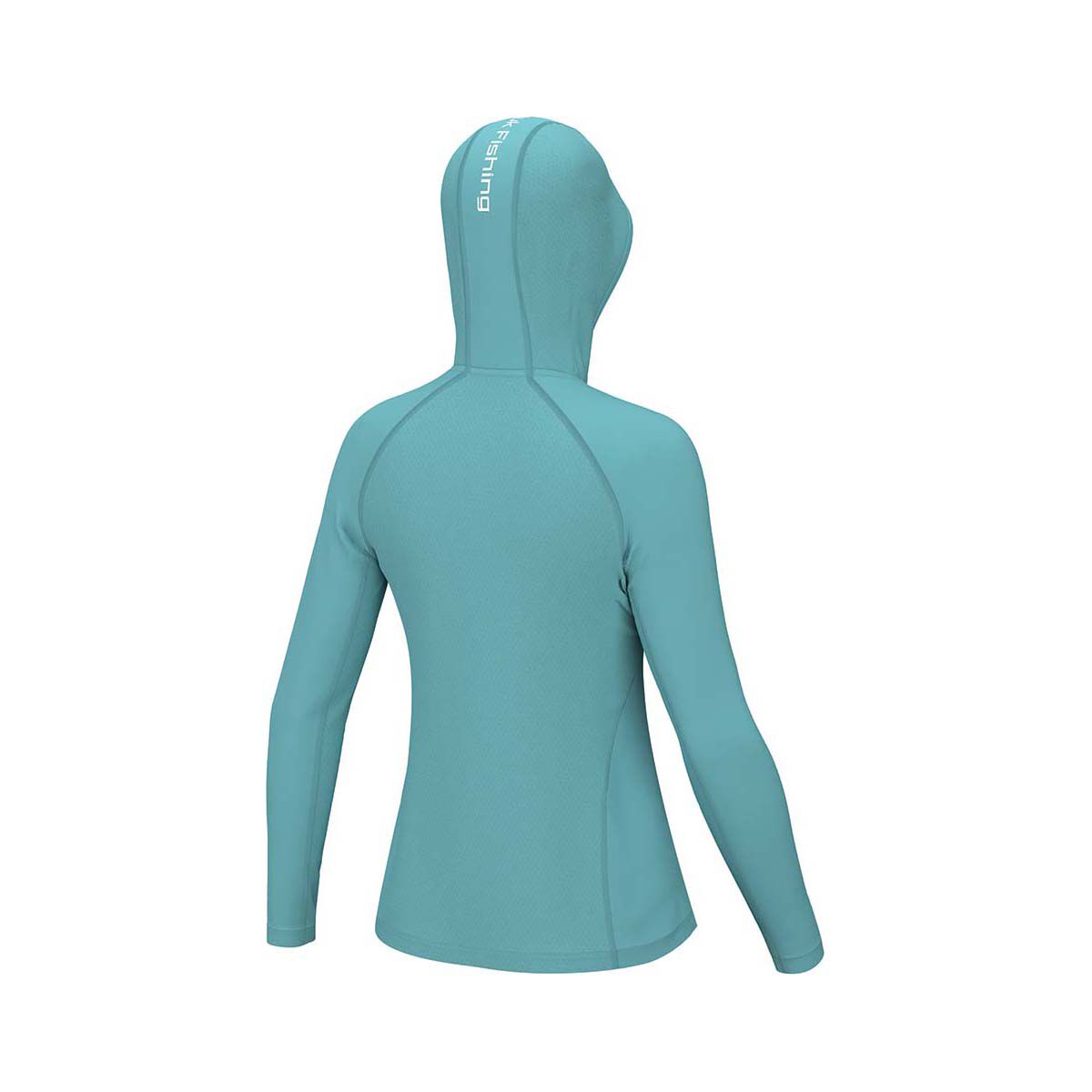 Huk Women&rsquo;s Solid Icon Long Sleeve Hooded Fishing Shirt Marine Blue XS, Marine Blue, bcf_hi-res