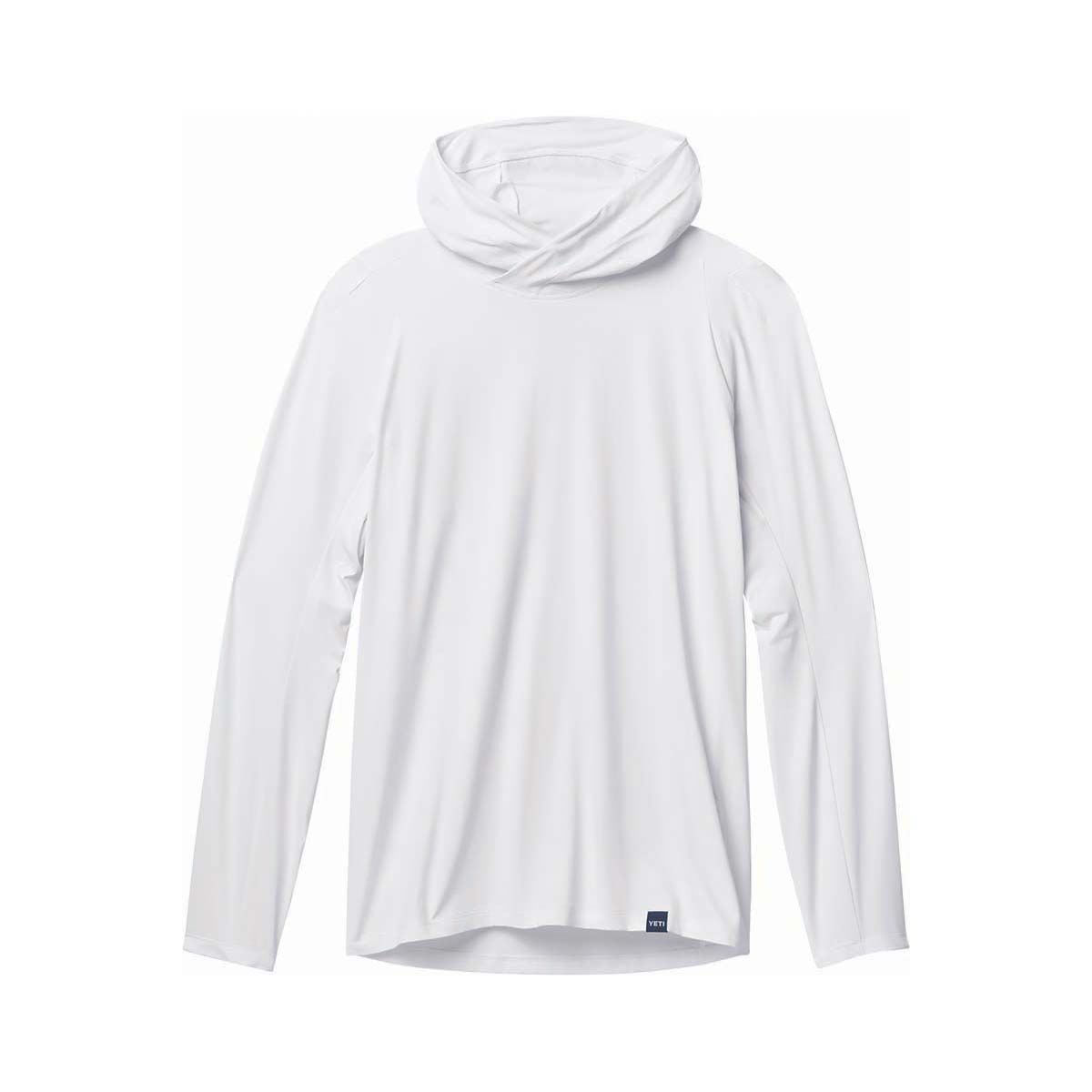 YETI&reg; Men&rsquo;s Hooded Ultra Lightweight Sunshirt, White, bcf_hi-res