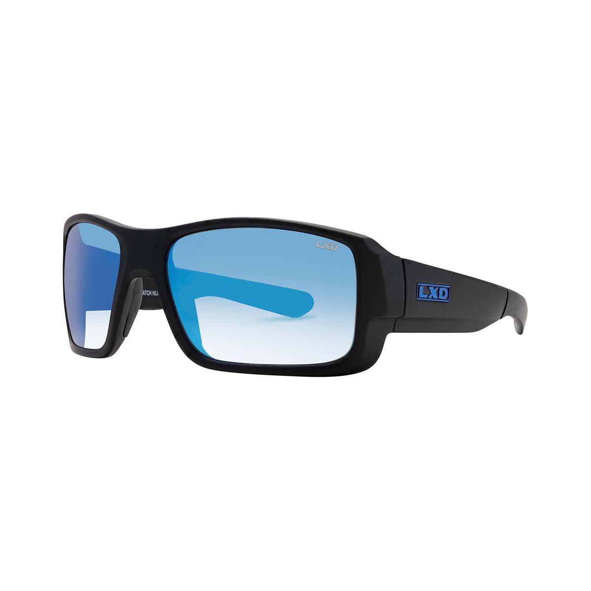LXD Men&rsquo;s Pacific Mirror Polar Sunglasses Matt Black with Blue Lens, , bcf_hi-res