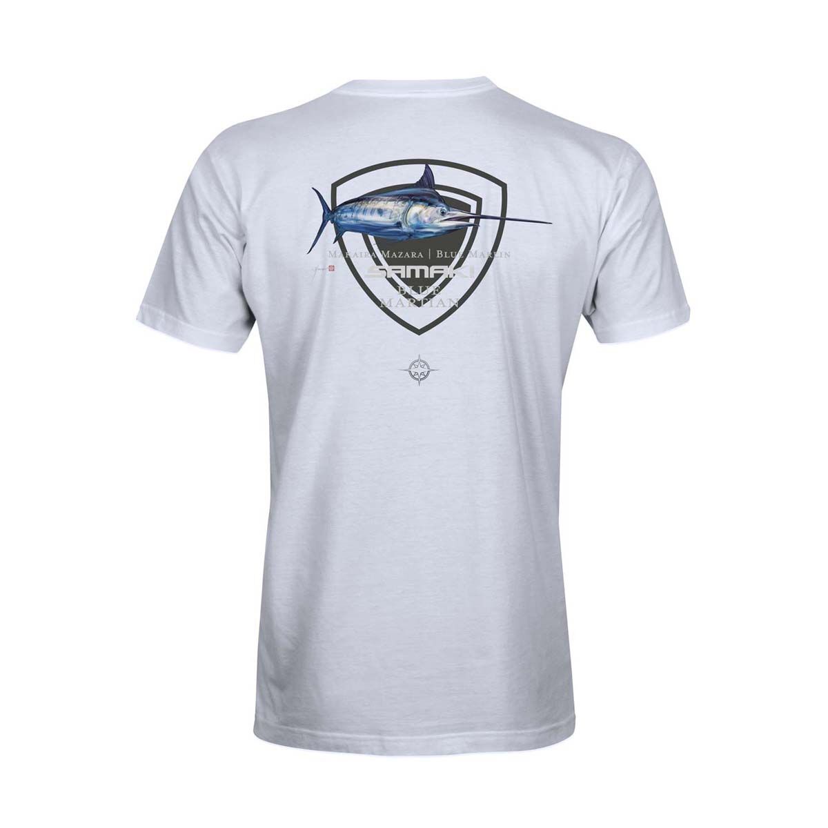 Samaki Blue Martian Men's Short Sleeve Tee White S, White, bcf_hi-res