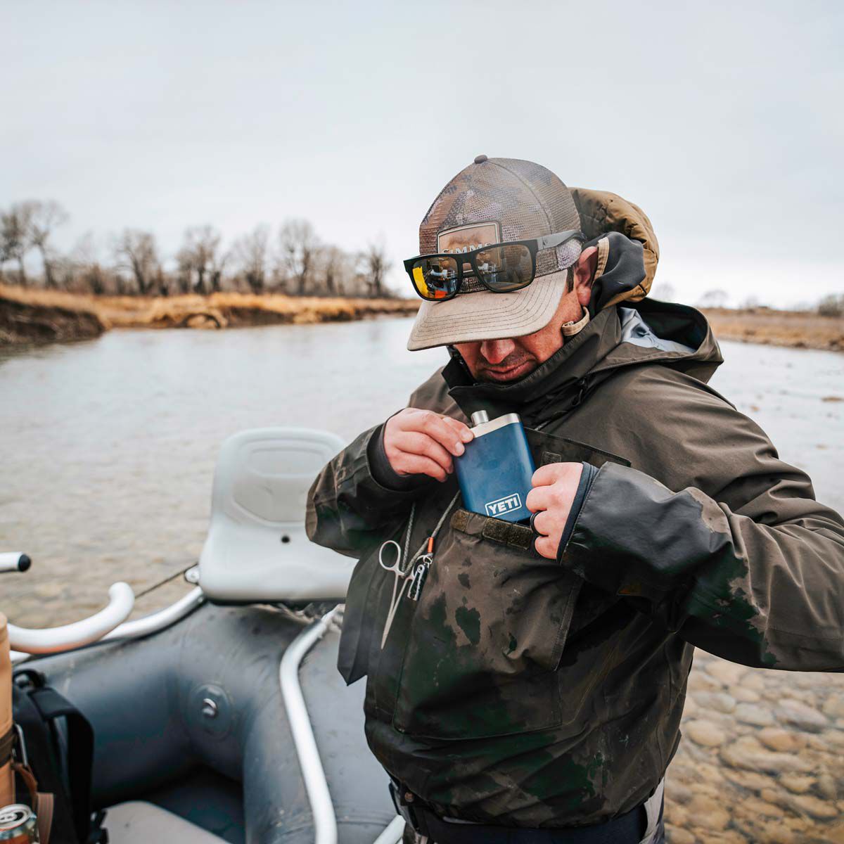 YETI&reg; Rambler&reg; Flask Navy, Navy, bcf_hi-res