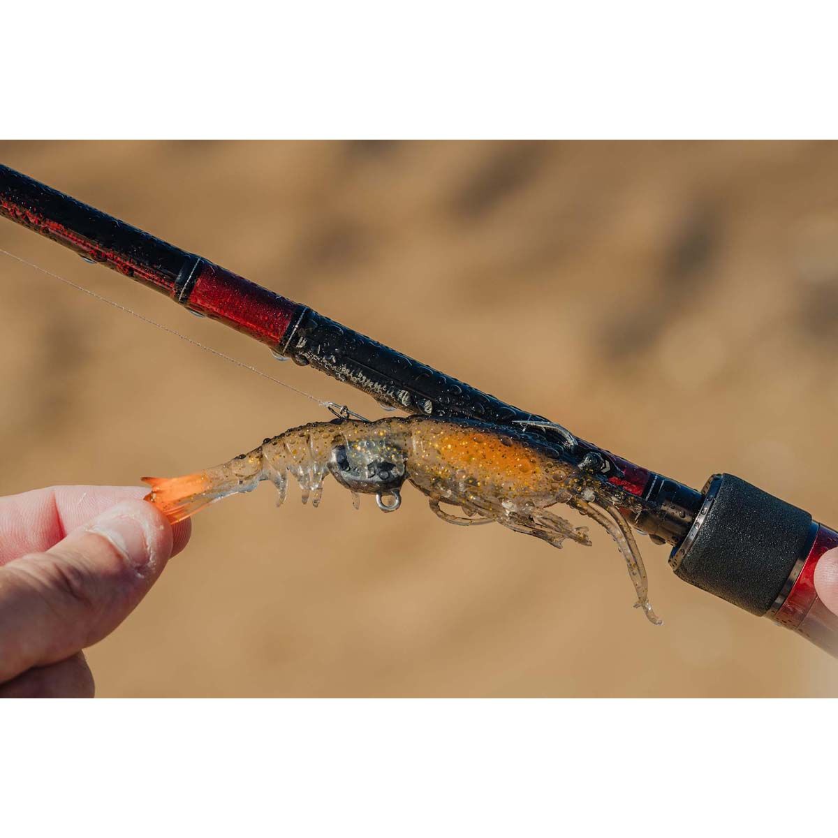 Nomad Live Ops Switcher Shrimp Soft Plastic Lure 4.25in Fried Banana, Fried Banana, bcf_hi-res