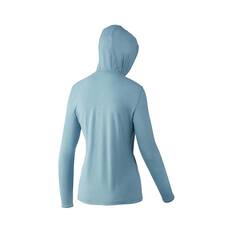 Huk Women's Waypoint Hooded Fishing Shirt Porcelain Blue XS, Porcelain Blue, bcf_hi-res
