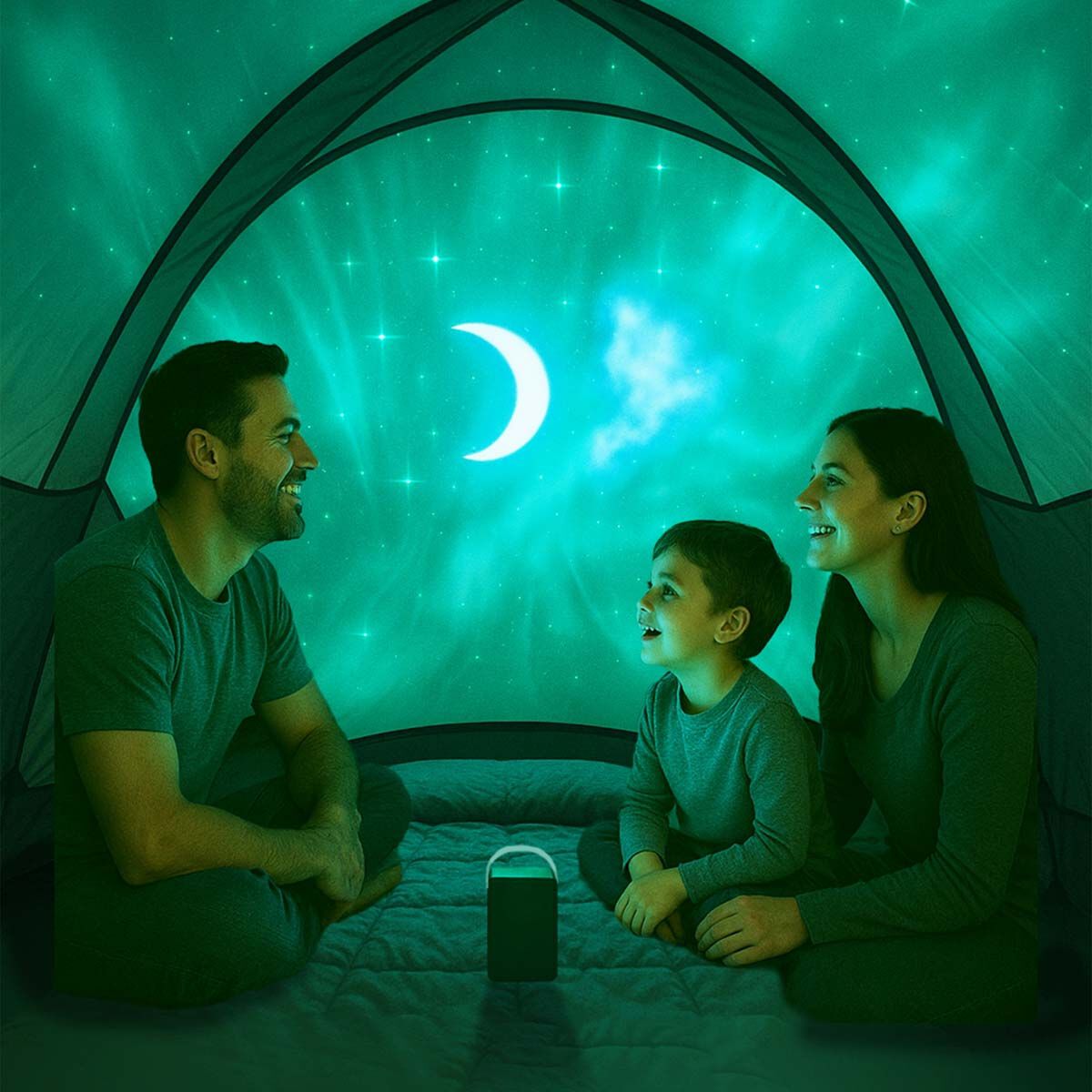 Mirabella Portable Aurora Projector Light with Bluetooth Speaker, , bcf_hi-res