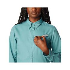Columbia Women's Tamiami II Long Sleeve Fishing Shirt, Tranquil Teal, bcf_hi-res