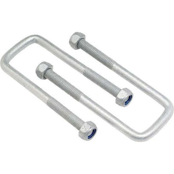 ARK Galvanised Axle U Bolts 45mm Square, , bcf_hi-res