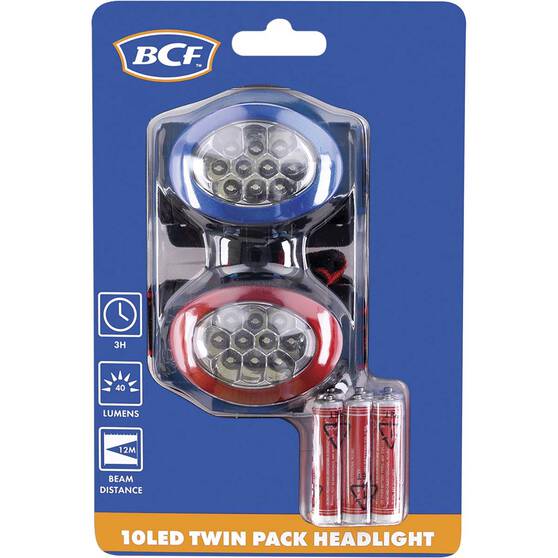 BCF 10 LED Headlamp Twin Pack, , bcf_hi-res