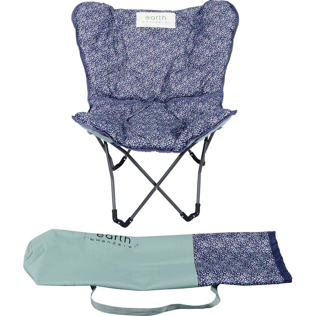 earth by Wanderer&reg; REPREVE&reg; Recycled Fabric Half Moon Chair 120kg, , bcf_hi-res