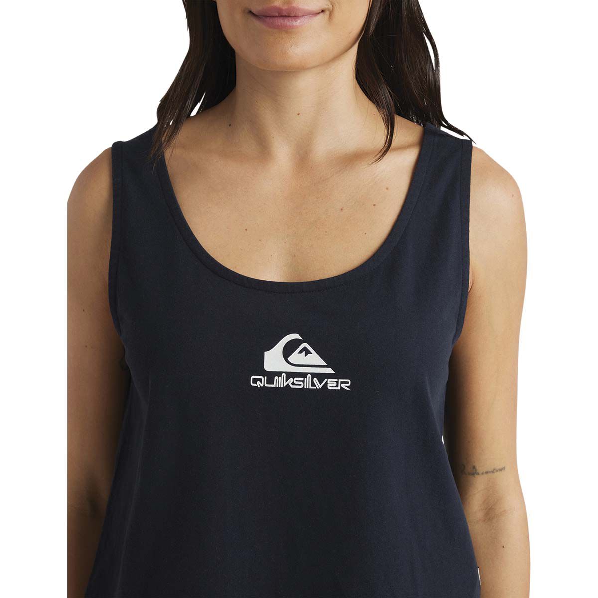 Quiksilver Comp Logo Tank for Women, Black, bcf_hi-res