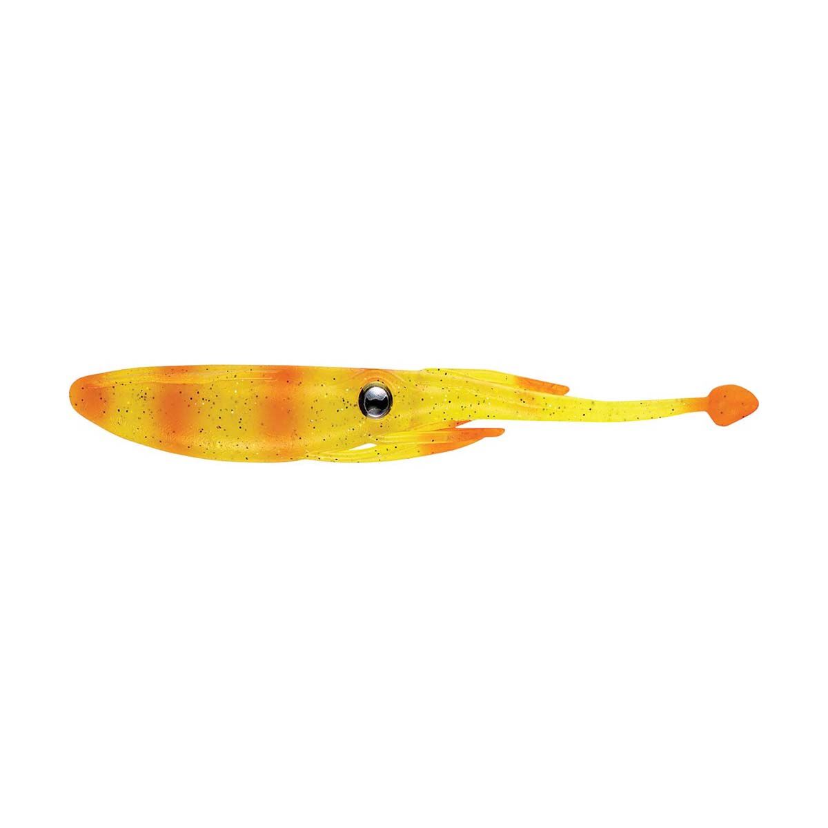 Nomad Live Ops Jerksquid Soft Plastic Lure 3.25in Chartreuse Tiger, Chartreuse Tiger, bcf_hi-res