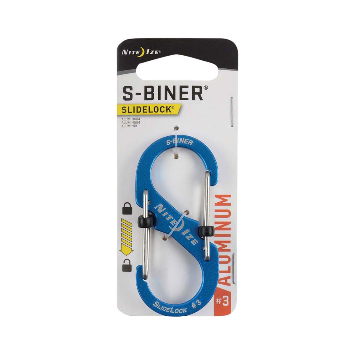 Nite Ize S Biner SlideLock Aluminium No.3  Blue, , bcf_hi-res