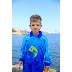 BCF x OzFish Kids' Sublimated Polo, Blue, bcf_hi-res