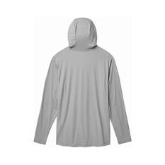 YETI® Men’s Hooded Ultra Lightweight Sunshirt Grey S, Grey, bcf_hi-res