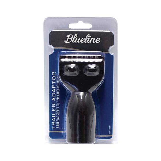 Blueline 7 Pin Trailer Adaptor - Flat Socket to Large, Round Plug, , bcf_hi-res